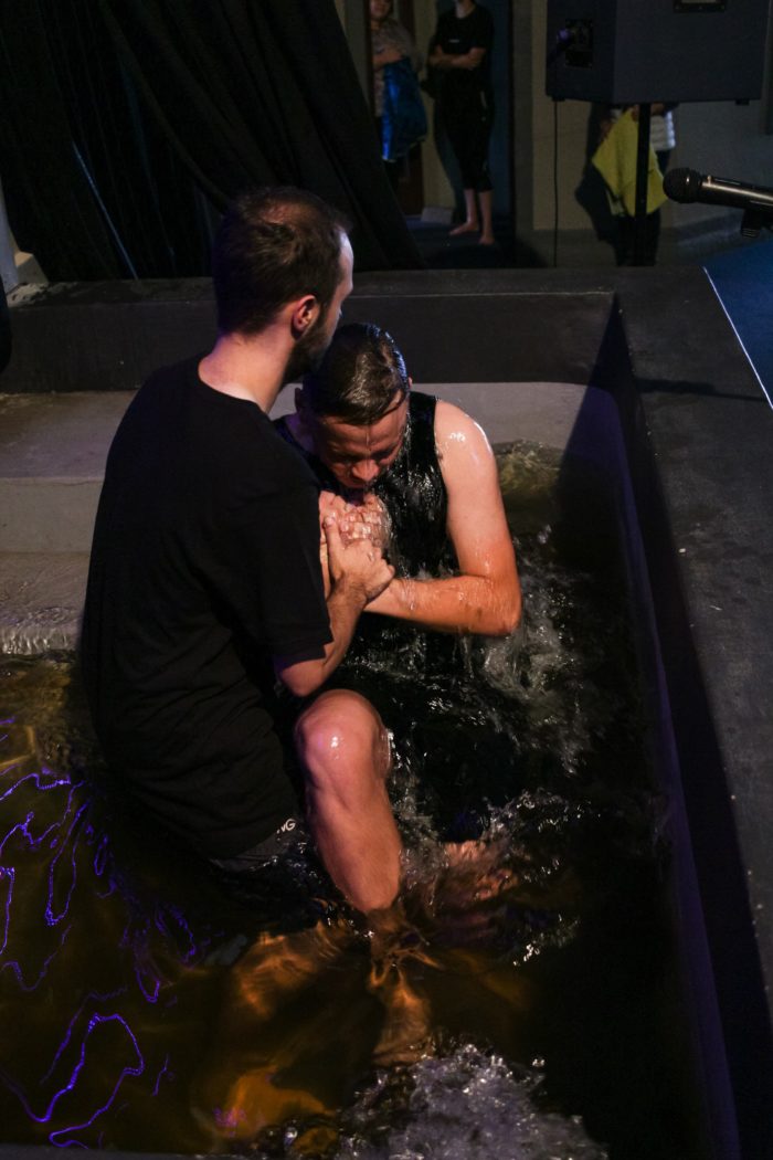 photo of baptism baptize a man