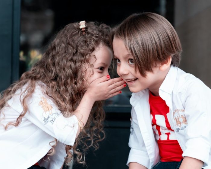 photo of communication between two children