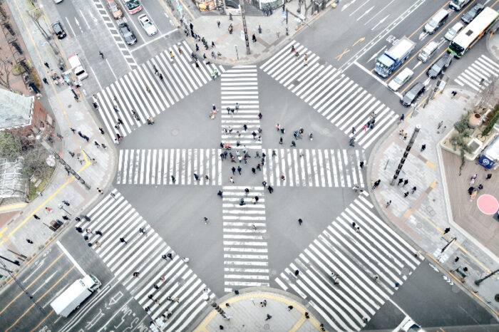 photo of intersections illustrating cross referencing bible texts